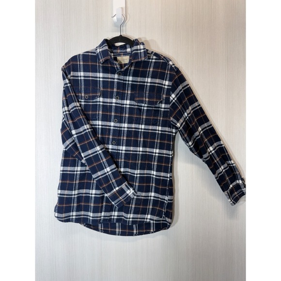 Jachs Ny Other - Jachs NY Mens Navy Blue White Plaid Flannel Button Down Shirt Medium 974954